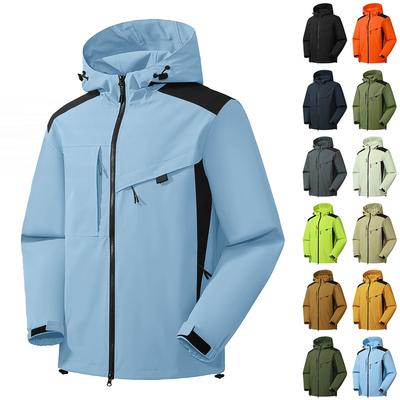 Women's Solid-color Hooded Long-sleeved Windbreaker, Mountaineering Sports Windbreaker, Jacket And Top