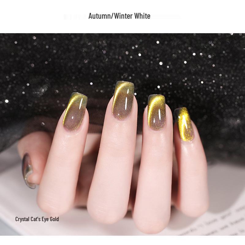 

Универсальный хрустальный гель «кошачий глаз» - розовый гель-лак «Аврора», издание 2022 года.