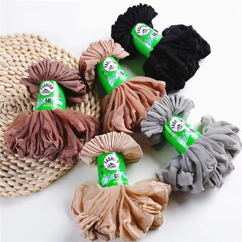 10pair Crystal Transparent Silk Socks Female Summer Sock Sexy Thin Elastic Womens Socks Short Black Skin Color Nylon Ankle Socks