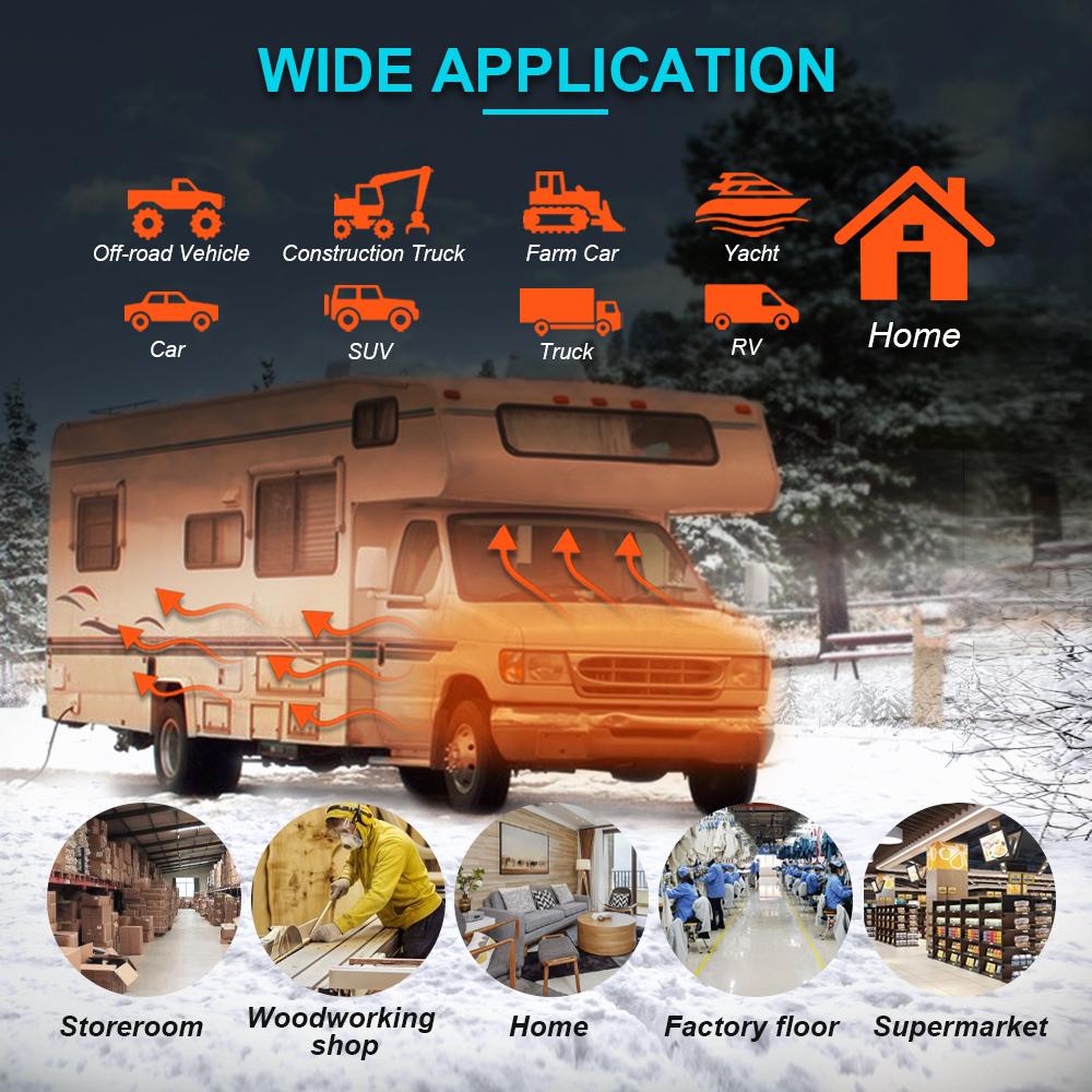 12V 24V 220V Car Diesel Heater 2KW-8KW Portable Bluetooth Control Single Hole 3 In 1 Aluminum Shell Air Parking Heater