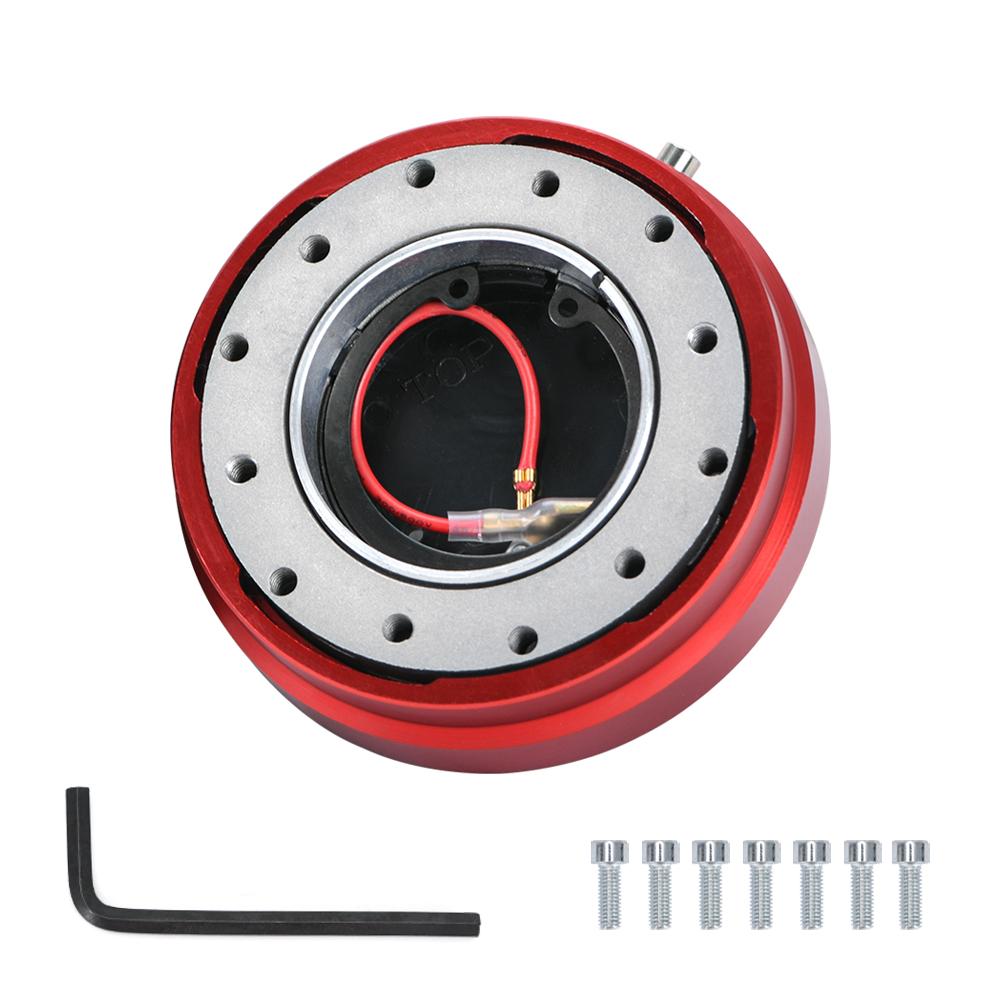 PQY - Thin Version 6 Hole Steering Wheel Quick Release Hub Adapter Snap Off Boss kit PQY3858 красный