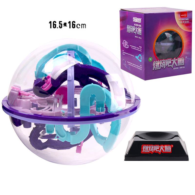 Magic Intellect Ball 3D Maze Toys Montessori Brain Burning Ball Rolling Puzzle Games Logic Thinking Balan Educational Toy Gift