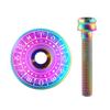 Titanium Headset Stem Top Cap Bicycle Headset Top Cover W/ Bolt M6 Steerer Fork Tube Headset Cap Cover MTB Headset Top Cap