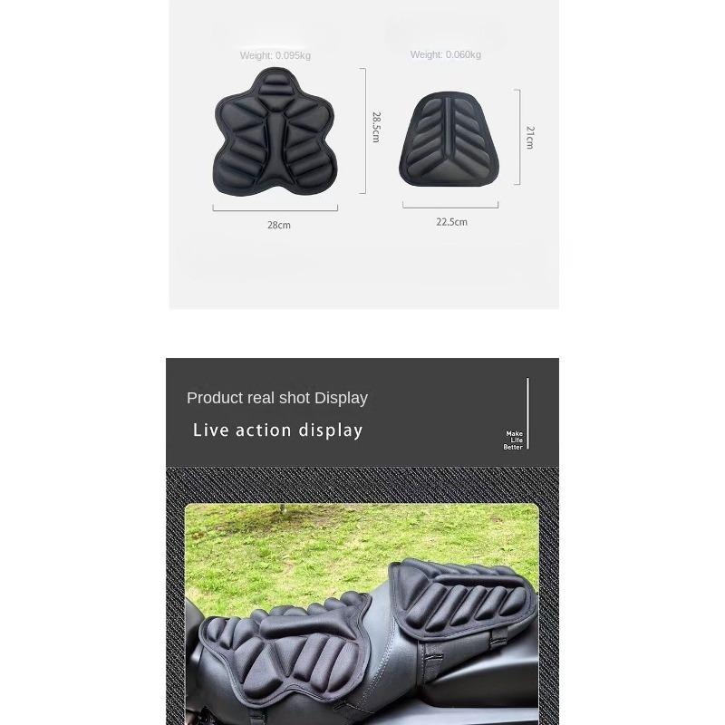 Pernă de scaun pentru motocicletă 3D, pernă de gel confortabilă, pernă de scaun universală, respirabilă, cu absorbție a șocurilor pentru munte avansat