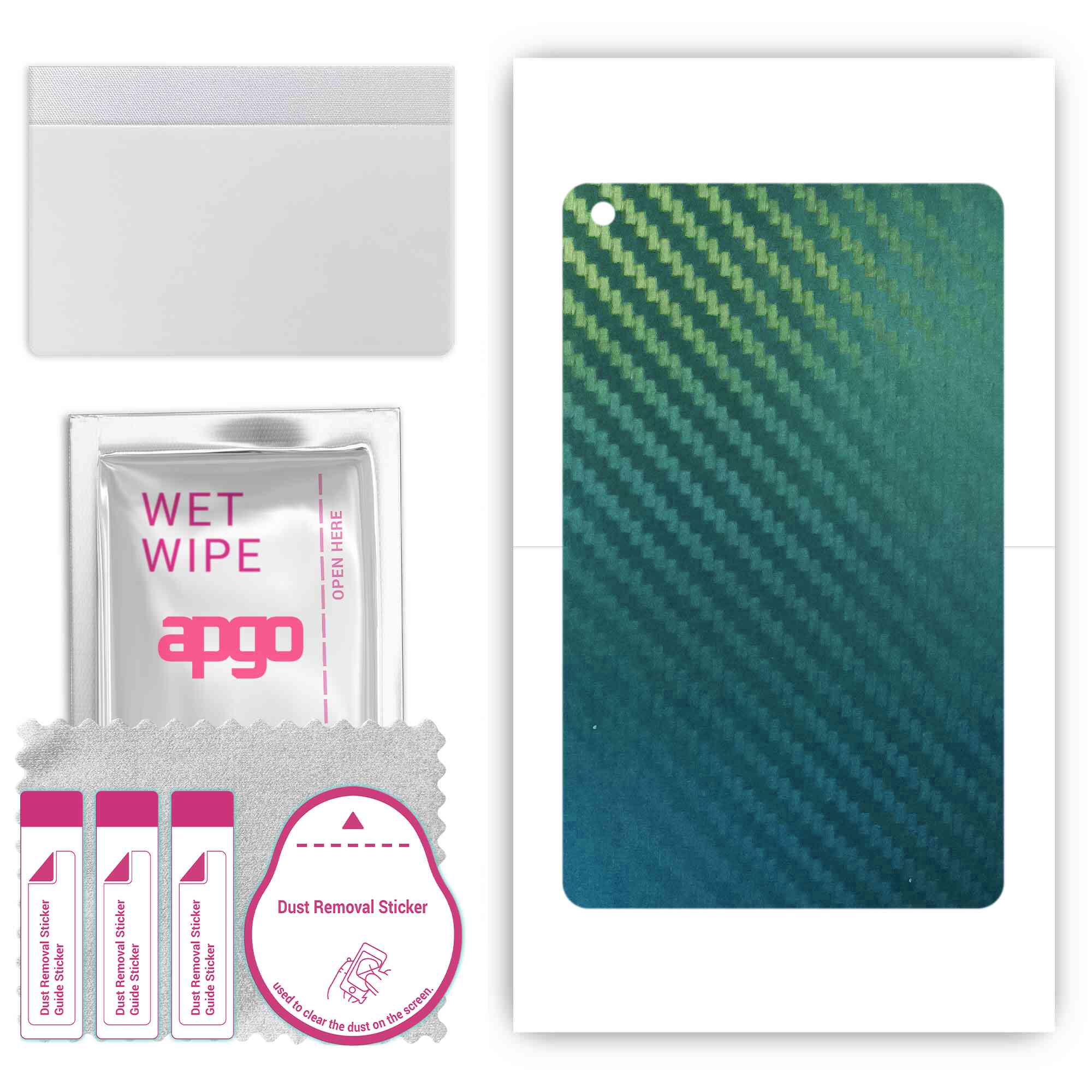 

apgo Protective Skin Sticker for the back compatible with Alcatel 1T 10, Wrap Film, Foil, Vinyl - Pattern Carbon Chameleon CAKA1