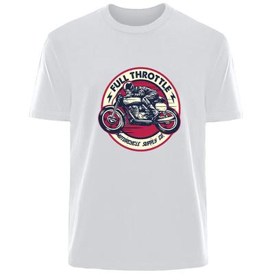 Sommer-T-Shirt mit Retro-Motorrad-Print, hochwertiges Herren-T-Shirt aus 100 % Baumwolle, atmungsaktiv, schweißabsorbierend, lässige Mode für Herren