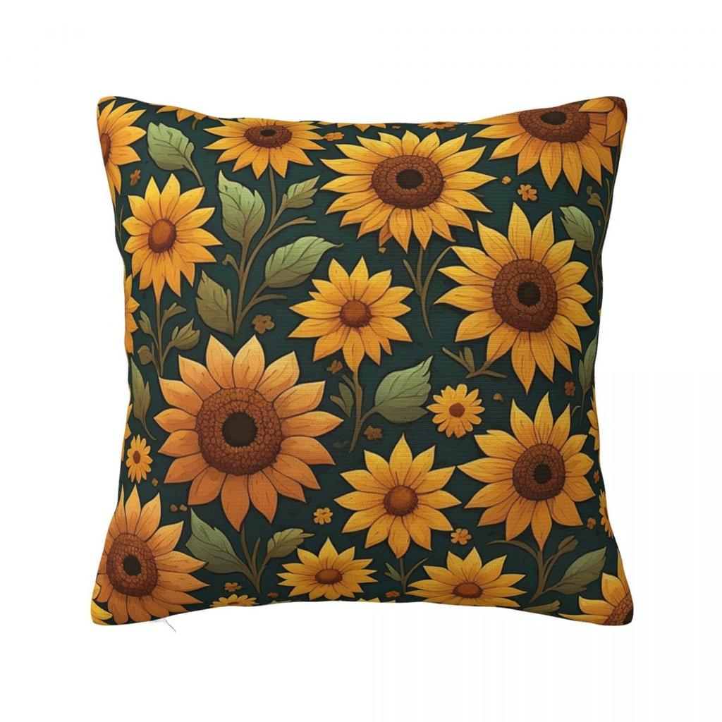 Sunflower Flower Florals Square Pillowcase Cushion Cover Pillow Case Throw Pillow Cover for Home Sofa Living Room