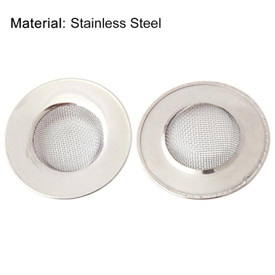 Stainless Steel Mesh Sink Strainer Trap Bath Hair Drain Hole Metal Flume Filter