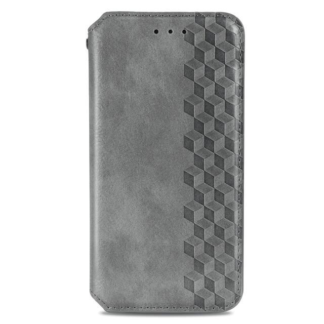 Business Stand Flip Wallet Case Cover für iPhone 14 Pro Max 13 Mini 12 11 X Xr Xs Max 8 7 Plus schlanke magnetische Ledertasche iPhone 7 (8) grau