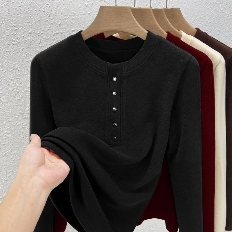 Tencel velvet women's clothes casual top winter new thickened warm bottoming shirt long-sleeved velvet shirt