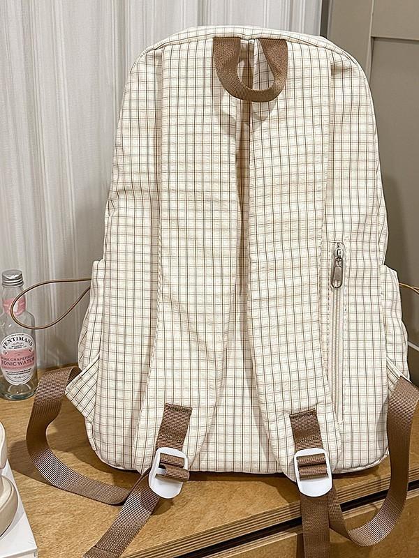 Nylon Student Backpack With Fabric For Casual Travel And School Use