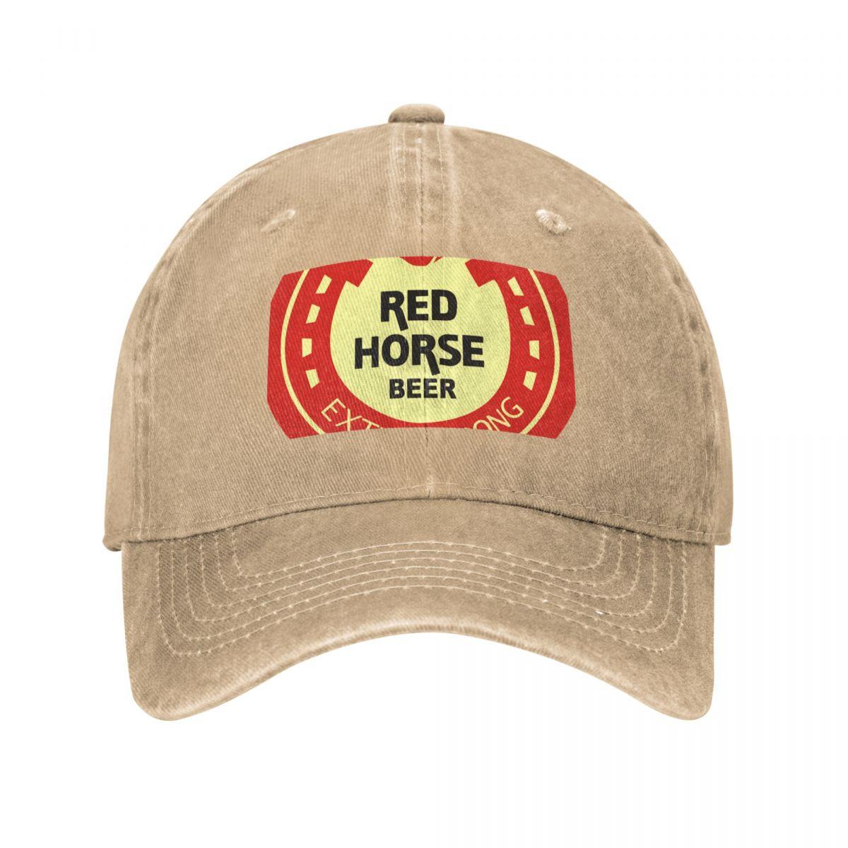 Ladyie cap Red Horse Beer logo Essentieel T-shirt Baseballpet Rugby Hoodie Mode Strand wintermutsen voor Unisex Golfkleding Unisex Dames