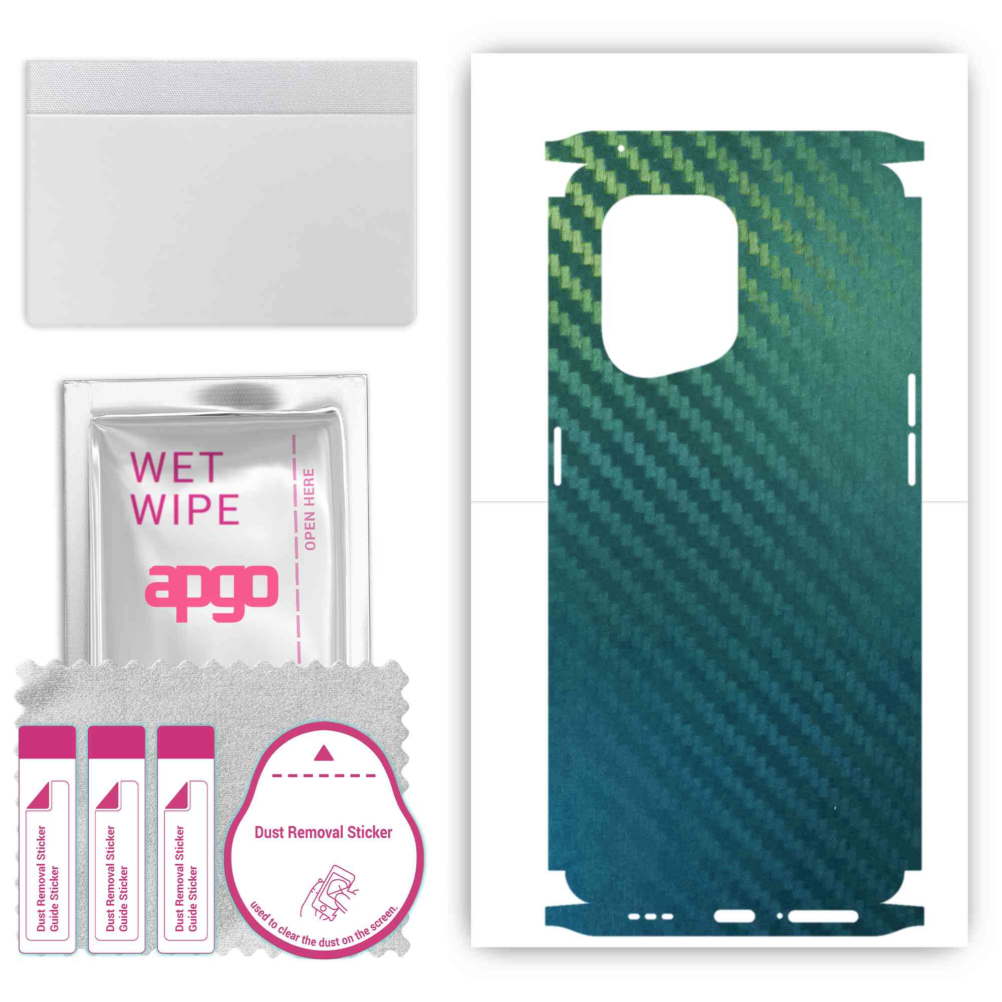 

Apgo Protective Skin Sticker for the back+sides compatible with Oppo Find X5, Full Wrap Film, Foil, Vinyl - Pattern Carbon Chameleon CAKA1
