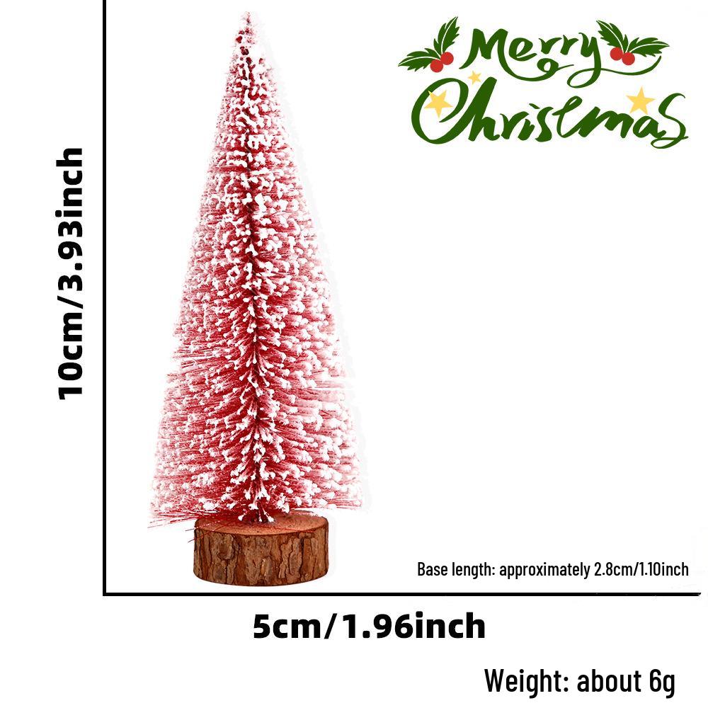 Mini Snow Spray Christmas Tree - Tabletop Holiday Decor Pine Cedar Ornament