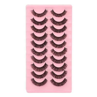 10 Paar Falsche Wimpern Set DD Curl Wispy Fluffy Wiederverwendbar 3D Mehrschichtige Falsche Wimpern für Make-up Cosplay