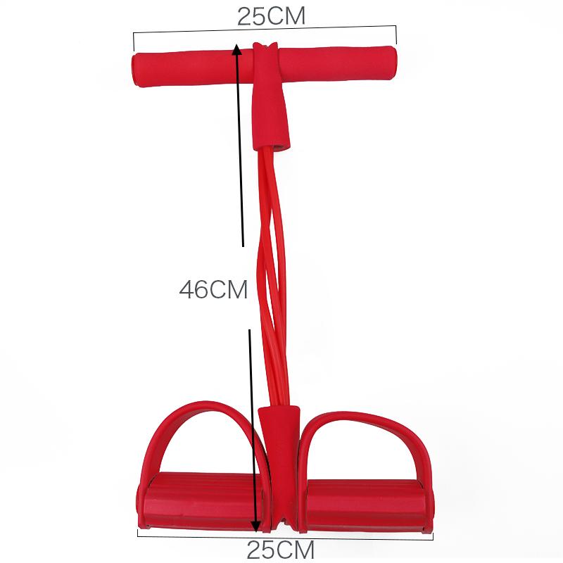 Fitness Gum 4 Tube Resistance Bands Latex Pedal Exerciser Sit-up Pull Rope Expander Elastic Bands Yoga Equipment Pilates Workout