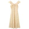 Maxikleid aus Chiffon im französischen Stil mit floralem Muster und V-Ausschnitt
