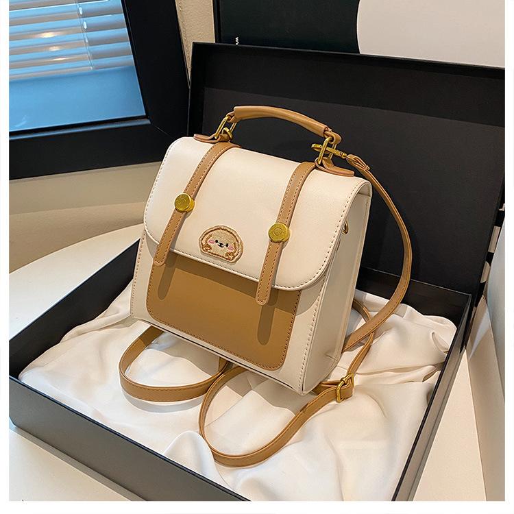 

Niche design bag women s 2025 new backpack casual versatile senior sense student commuting shoulder handbag 20*9*20 белый