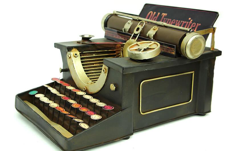 Decorative Metal Typewriter