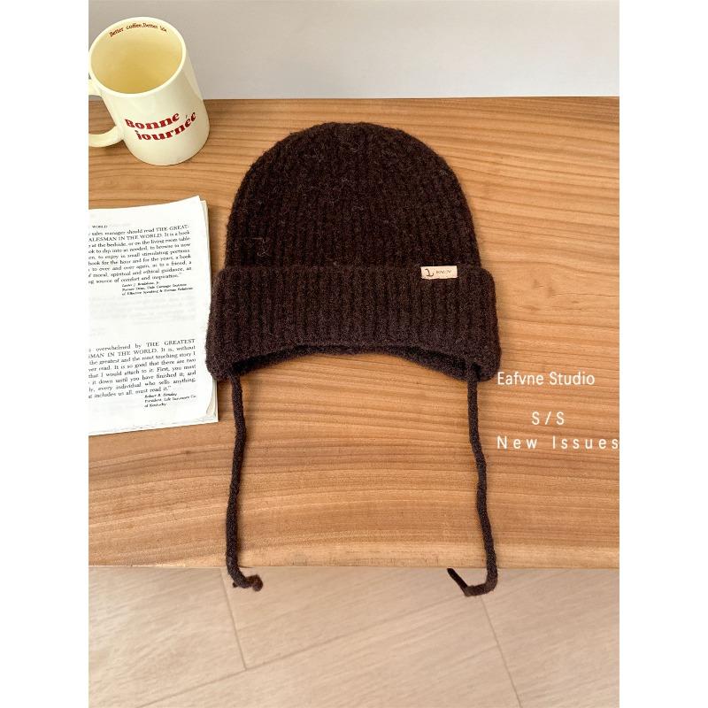 

Korean Sweet and Cute Wool Blend Ear Protecting and Warming Woolen Hat New Autumn and Winter Knitted Hat Cold Hat for Women one Size