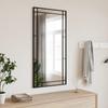 Vidaxl Wall Mirror, Black, 50X100 Cm, Rectangular, Iron