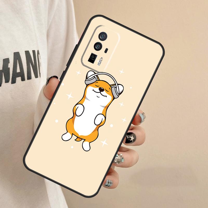 Cartoon Corgi Case For Xiaomi 14 15 Ultra 13T 14T 15T Pro 17 Pro Max POCO F8 F7 F5 F6 X5 X6 X7 X8 Pro Cover