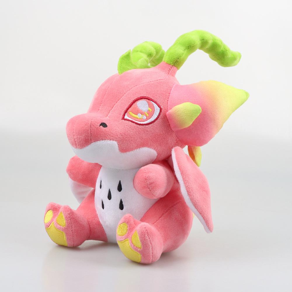 1pc 25cm/9.84in dragonfruit dragon plush dragon fruit dinosaur doll seated cute plush birthday gift
