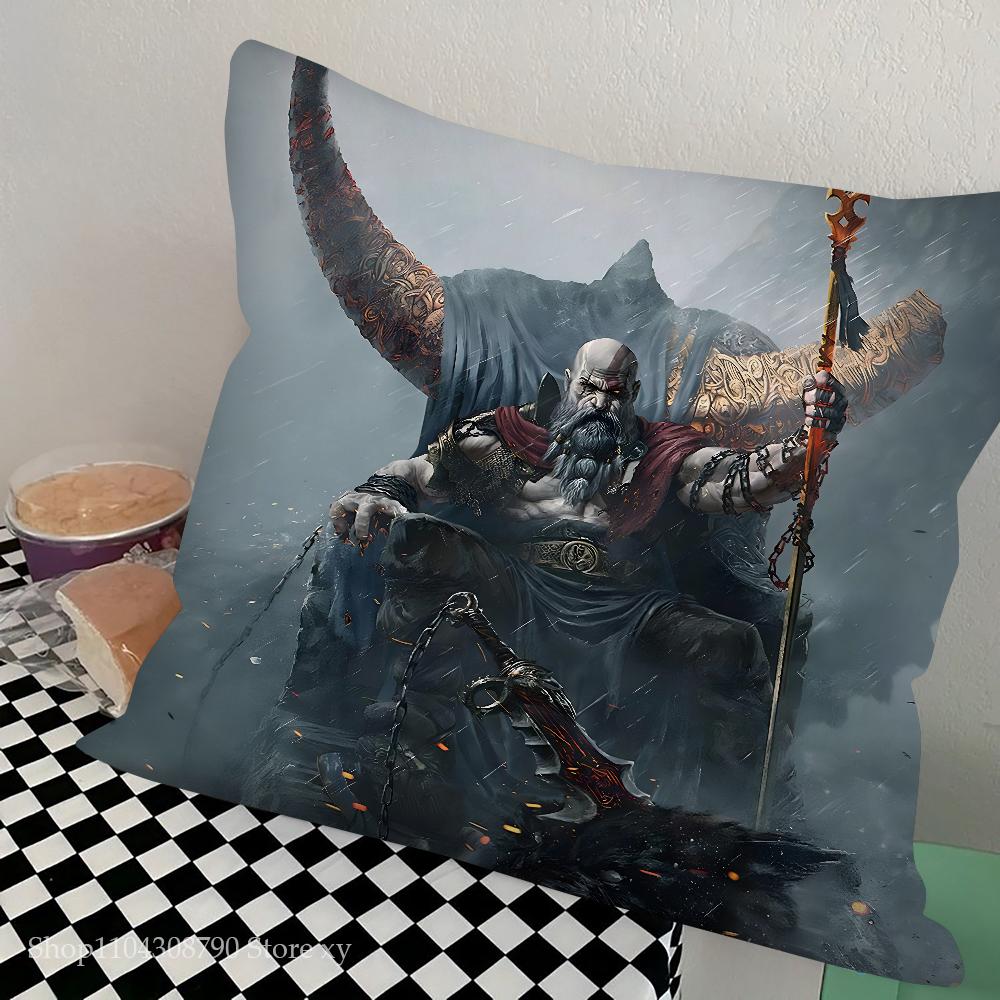 Game G-God Of War Ragnarok Pillow Case Square Pillow Bedroom Sofa Leisure Comfort Cushion Car Living Room Home Decoration