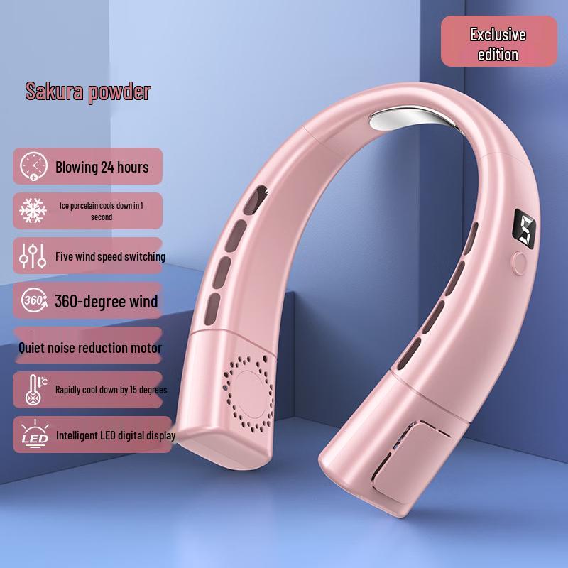 Yabuka Portable Bladeless Neck Fan with Digital Display