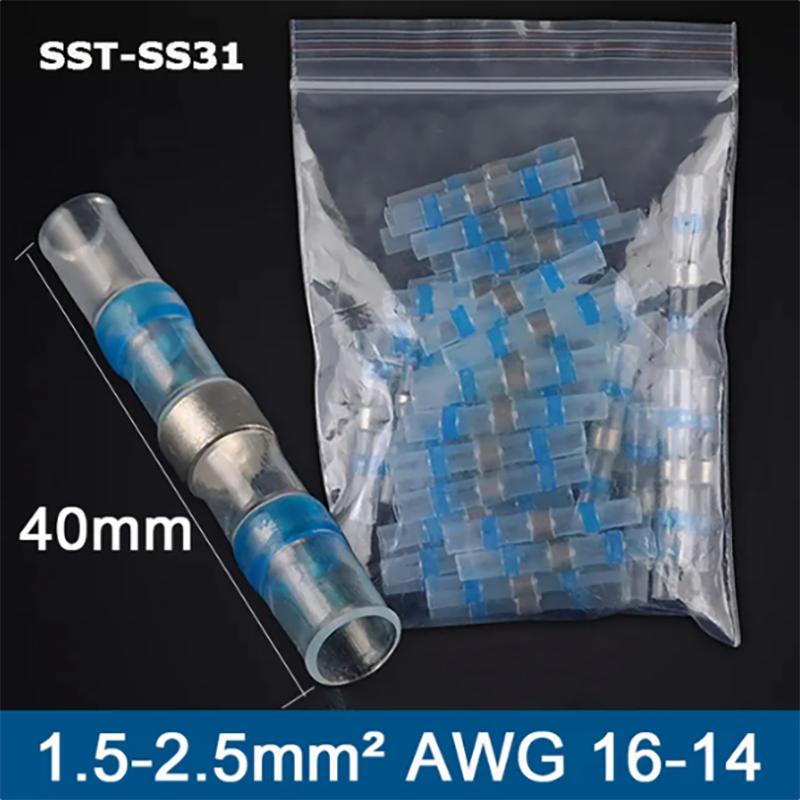 30 pièces Tube thermorétractable Terminal à anneau à souder Isolation étanche Terminal de câblage Raccordement de fils Thermorétractable Terminal rapide