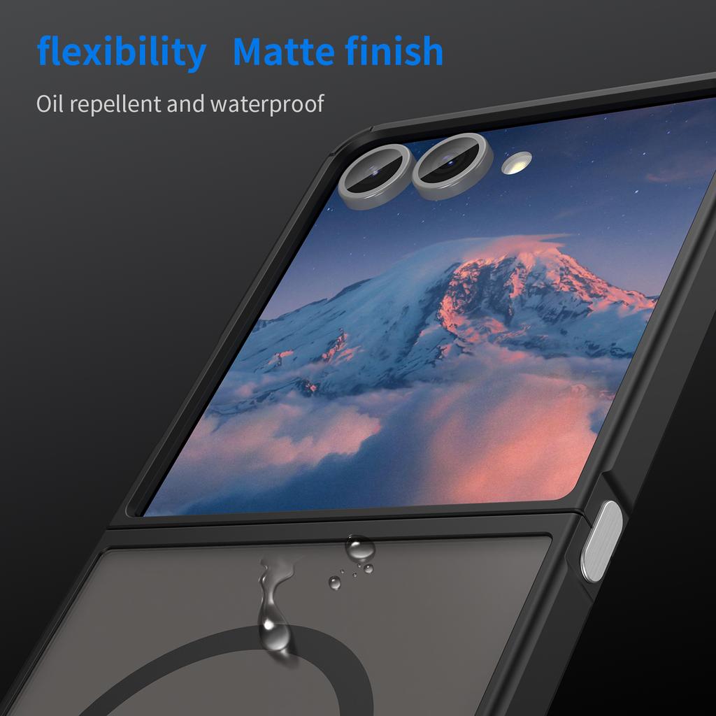 Z Flip7 Slim Matte For Magsafe Shockproof Case for For Samsung Galaxy Z Flip 7 PC TPU Hybrid Armor Magnetic Wireless Charging Cover