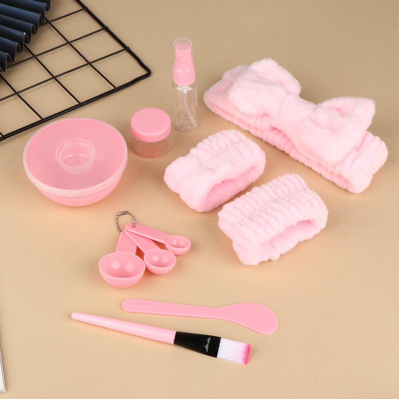 Includes Face Wash Headband Wrist Strap Spray & Facial Mask Bowl 12 Pcs Travel Cosmetic Kit with Leak Proof Bottles Set