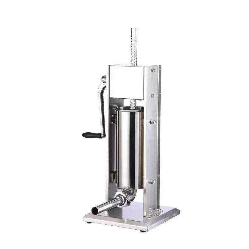 Stainless Steel Manual-Commercial Sausage Stuffer & Auto-Fill Machine for Cured, Ham, and Meat Sausages