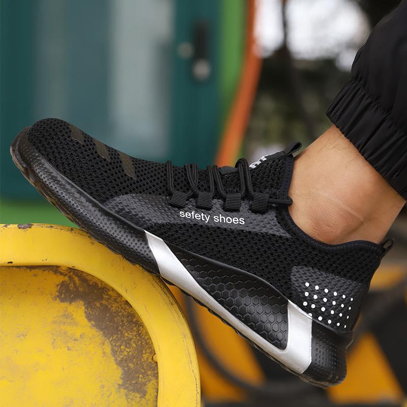 Holfredterse Drop Shipping Men  Steel Toe Cap Boots Protective Work Outdoor Anti Smashing Puncture Proof Shoes Sneakers Gt