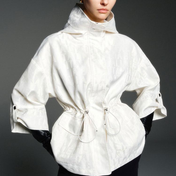 Fila Solid Color Zip-Up Hooded Sports Jacket Women Jackets White F11W414704F-WT