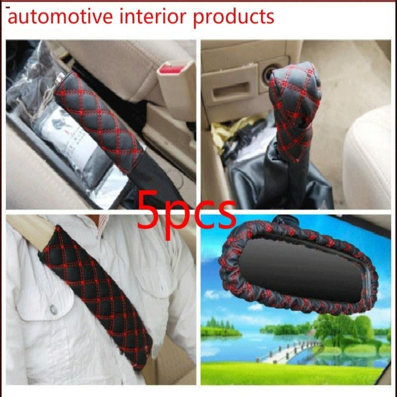 Ручной тормоз, комплект защитного кожуха, зеркало заднего вида, ремень безопасности, тормоз, пять комплектов авто белый