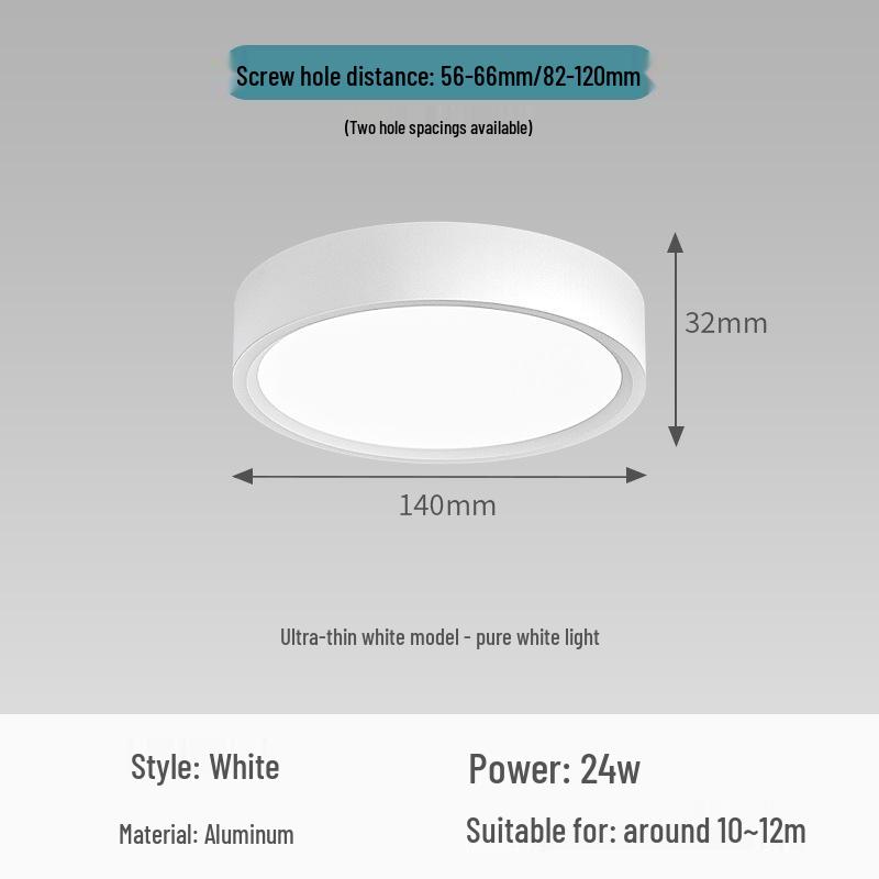 Round Surface-Mounted LED Ceiling Light for Living Room, Bedroom, Entrance, Corridor, Aisle, Home Spotlight