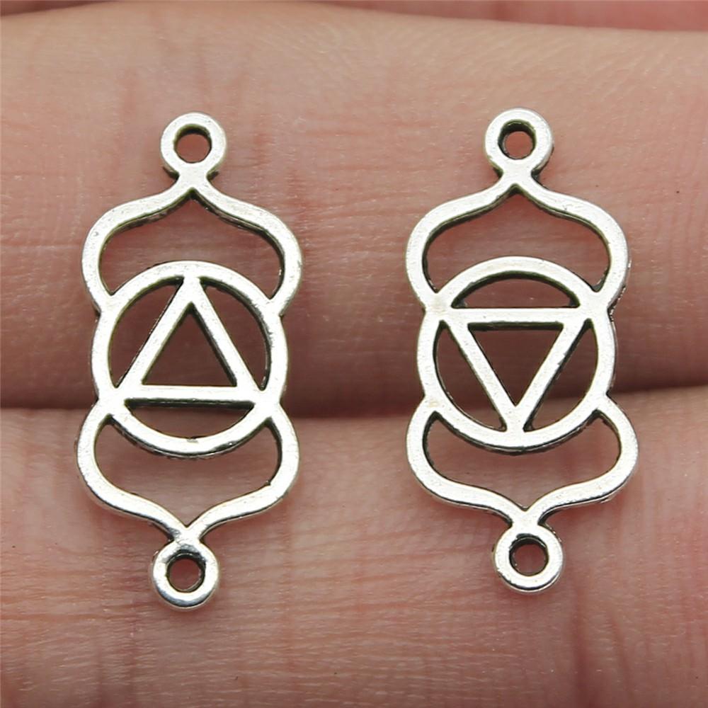 20 Stück Verbinder-Anhänger Blume DIY Schmuckzubehör Für Schmuckherstellung Zubehör Antik Silberfarbe Verbinder-Anhänger