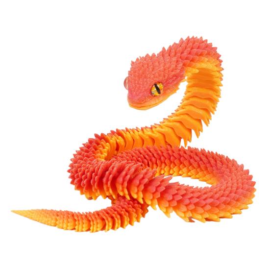 

Игрушка-змея Yousheng, напечатанная на 3D-принтере, 60 см, настольная шарнирная змея с гибкими суставами, игрушка-фиджет для снятия стресса, подарок для любителей животных 60 cm C