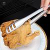 304 Stainless Steel Heat-Resistant Kitchen Tongs for Grilling, Frying, and Baking