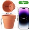 18pcs Pots de Fleurs en Terre Cuite Pots de Plantes en Terre Cuite Jardinière en Terre Cuite avec Trous de Drainage Mini Pots d'Intérieur Pots de Pépinière