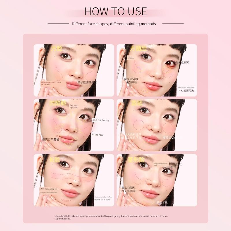 Menow Single-Color Blush and Eyeshadow New Model Beginner-Friendly Makeup Affordable Domestic Product for Women