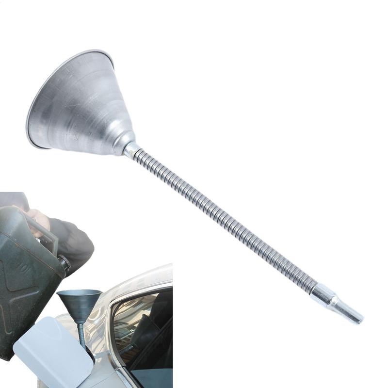 1pcs Metal Funnel Flexible for Car and Motorcycle Emergency Refueling ar Oil Petrol Filling Flexible Hose Pipe Metal Funnel