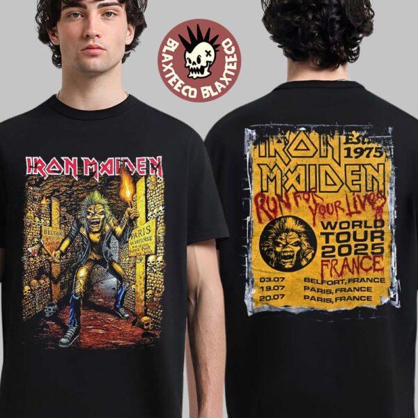 

Футболка Iron Maiden Run for Your Lives World Tour Eddie Suck The Soul Двостороння Чоловіча Оверсайз З Коротким Рукавом Жіночий Чоловічий Одяг L