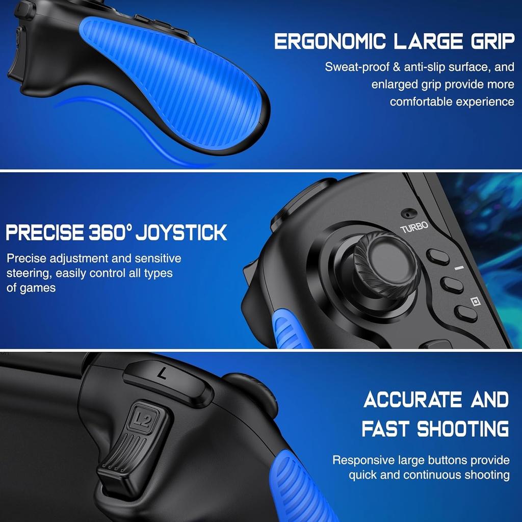 Nintendo Switch/Switch OLED, One-Piece Joypad Switch Pro Controller for Handheld Mode, Switch Controller Remote with Turbo (Rocker Upgrade)