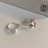 Korean Style Geometric Irregular Faux Pearl Open Adjustable Women's Ring