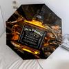 Parapluie Automatique Jack Daniel's Tennessee Whiskey - Parapluie Portable Adapté au Voyage en Plein Air Cadeau d'Anniversaire Indispensable Quotidien