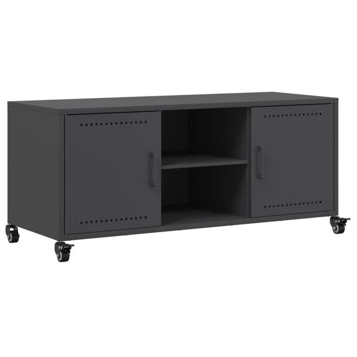 VidaXL TV Cabinet, Television Stand with Shelves, TV Stand with Storage Living Room, Black 100.5x39x43.5 846662
