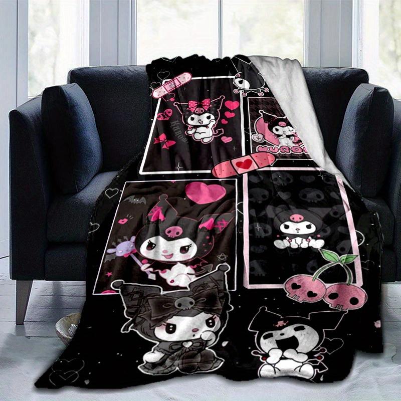 

1pc. Cute Gothic Kuromi Plushie Decorative Blanket - Perfect for Home, Office, Outdoor Use, Gift Idea, Suitable for Al 100x150cm
