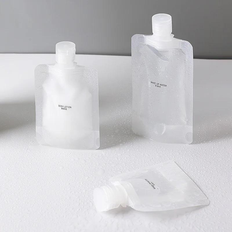 1-10pcs Travel Portable Size Refillable Empty Squeeze Pouch Stand Up Spout Pouch Refillable Face Cream Squeezable Bags Leakproof
